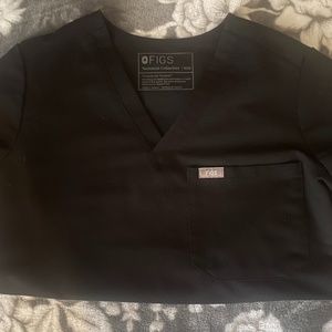 Figs Black Catarina Scrub Top XXS